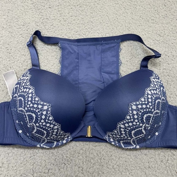 Cacique Bra 42B Push Up Bra Boost Plunge Lane Bryant Racerback - Picture 1 of 9
